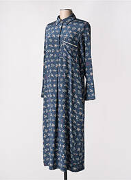 Robe longue manches longues manches longues bleu MOMONI femme