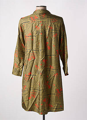 Robe courte manches longues manches longues vert MOMONI femme