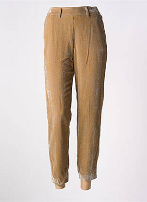 Pantalon droit taille élastique taille normale marron MOMONI femme
