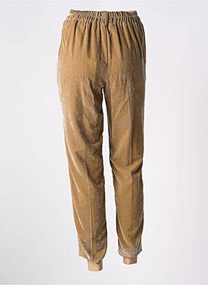 Pantalon droit taille élastique taille normale marron MOMONI femme