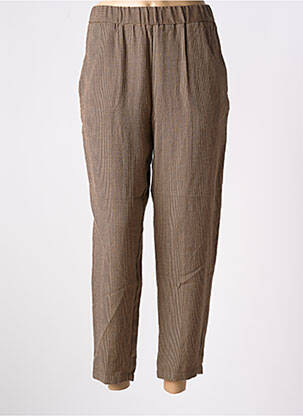 Pantalon chino taille normale taille normale marron POMANDERE femme