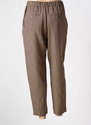 Pantalon chino taille normale taille normale marron POMANDERE femme