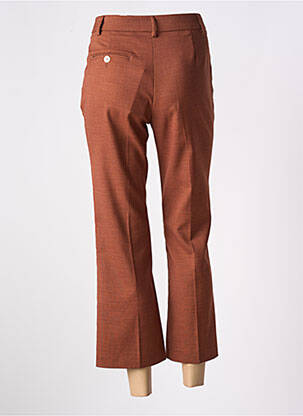 Pantalon droit tissage crêpe taille normale marron ATTIC AND BARN femme