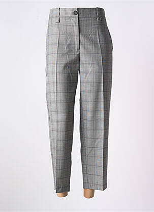 Pantalon droit fermeture zippée sous rabat boutonné taille normale gris PHISIQUE DU ROLE femme