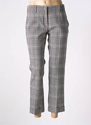 Pantalon droit fermeture zippée sous rabat avec crochet taille normale gris GOLDEN GOOSE femme