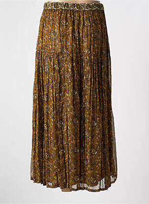 Jupe longue imprimé fantaisie marron LOUIZON femme