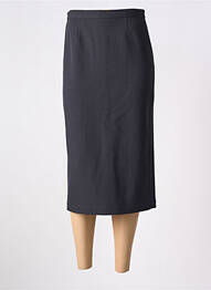 Jupe mi-longue doublure textile noir MASSCOB femme