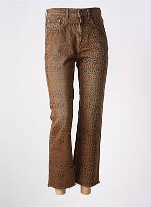 Jeans coupe droite marron GOLDEN GOOSE pour femme