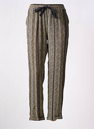 Pantalon droit marron LOUIZON pour femme