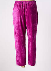 Pantalon droit violet FORTE-FORTE pour femme seconde vue