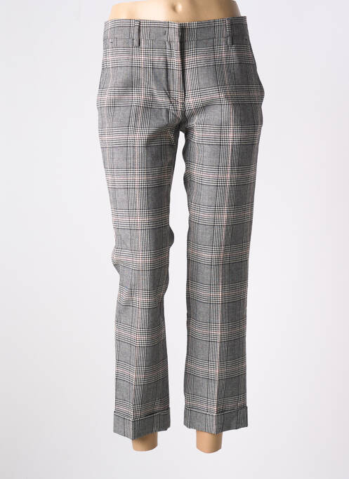 Pantalon droit fermeture zippée sous rabat avec crochet taille normale gris GOLDEN GOOSE femme