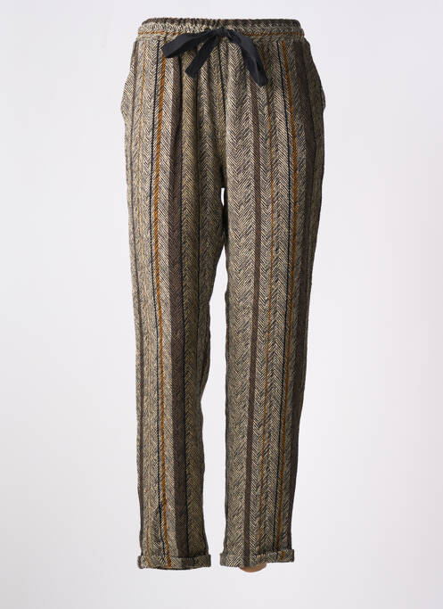 Pantalon droit marron LOUIZON pour femme