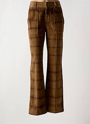 Pantalon droit stretch taille normale marron LAURENCE femme