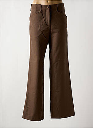 Pantalon flare taille normale taille normale marron MARGAUX LONNBERG femme