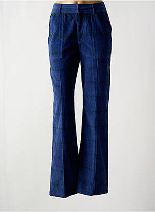 Pantalon droit stretch taille normale bleu LAURENCE femme