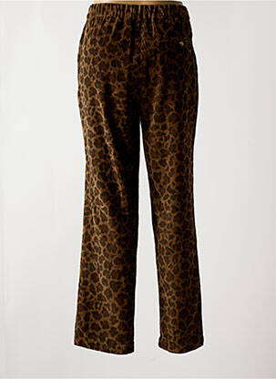 Pantalon droit stretch taille normale marron LEON & HARPER femme
