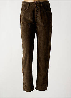 Pantalon droit stretch taille normale marron CHLOÉ STORA femme
