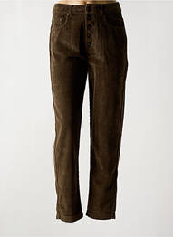 Pantalon droit stretch taille normale marron CHLOÉ STORA femme