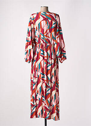 Robe longue manches longues manches longues rouge GRACE & MILA femme