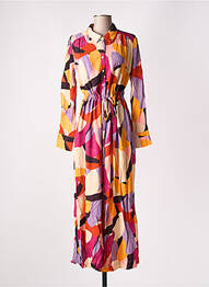 Robe longue manches longues manches longues orange GRACE & MILA femme