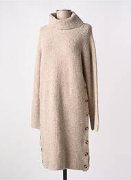 Robe pull tissage chiné manches longues marron KILKY femme