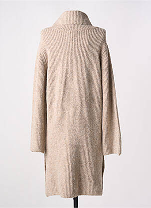 Robe pull tissage chiné manches longues marron KILKY femme