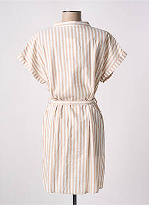 Robe courte manches courtes manches courtes beige KILKY femme