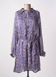 Robe courte manches longues manches longues violet KILKY femme