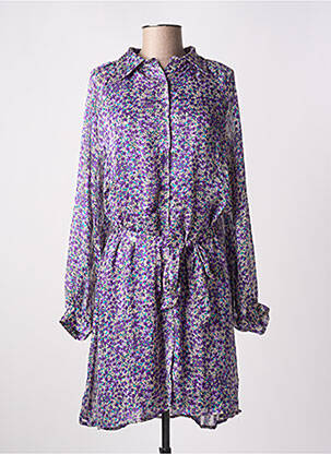 Robe courte manches longues manches longues violet KILKY femme