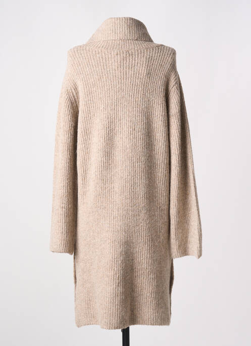 Robe pull tissage chiné manches longues marron KILKY femme