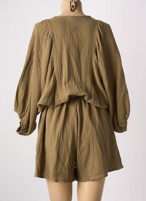 Combishort vert KILKY pour femme