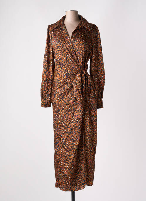 Robe longue marron KILKY pour femme