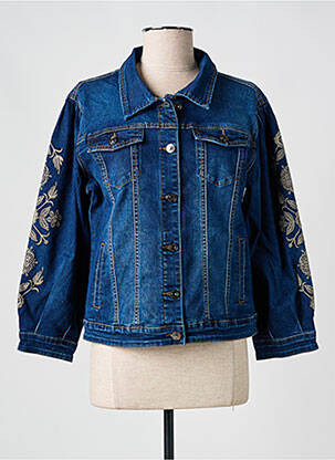 Veste casual coupe droite bleu ONADO femme
