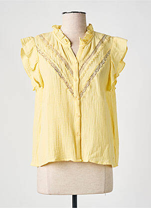 Chemisier manches courtes manches courtes jaune KILKY femme
