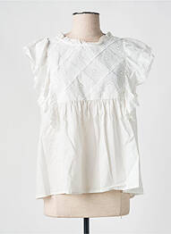 Blouse manches courtes manches courtes blanc KILKY femme