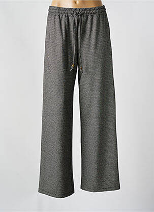 Pantalon flare taille élastique noir IZZY femme
