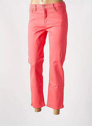 Pantalon 7/8 fermeture zippée sous rabat boutonné rose ONADO femme