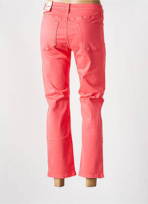 Pantalon 7/8 fermeture zippée sous rabat boutonné rose ONADO femme