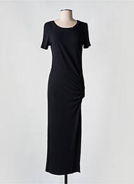 Robe longue manches courtes manches courtes noir ANNAHPA femme