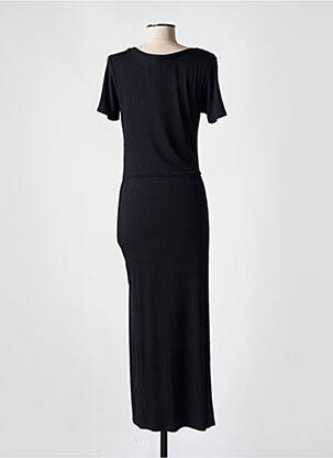 Robe longue manches courtes manches courtes noir ANNAHPA femme