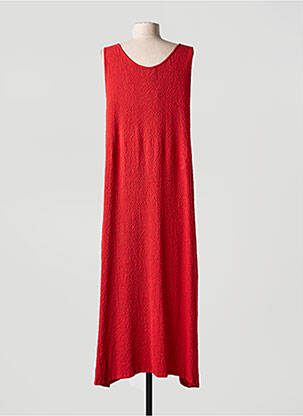 Robe longue sans manche sans manche orange ANNAHPA femme