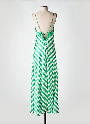 Robe longue coupe fluide fines bretelles vert MARJOLAINE femme