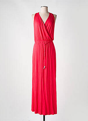 Robe longue sans manche sans manche rouge ANTIGEL femme