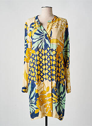 Robe de chambre col v jaune LE CHAT femme