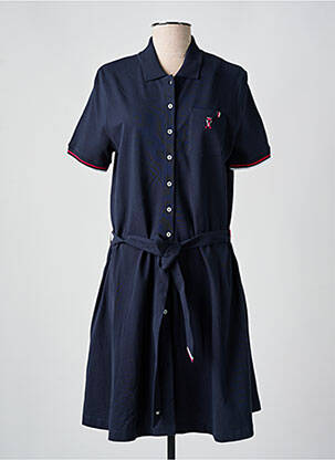 Robe mi-longue manches courtes manches courtes bleu VICOMTE ARTHUR femme