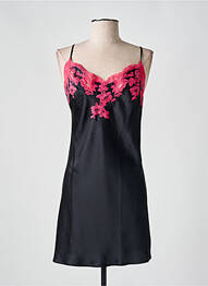 Nuisette/combinette effet matière satinée noir MARJOLAINE femme
