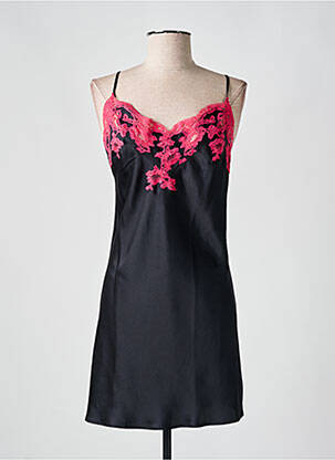 Nuisette/combinette effet matière satinée noir MARJOLAINE femme