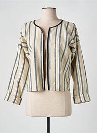 Veste chic tissage crêpe beige ANNAHPA femme