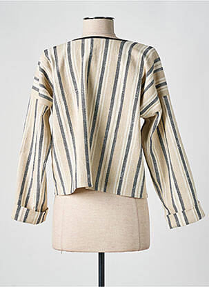 Veste chic tissage crêpe beige ANNAHPA femme