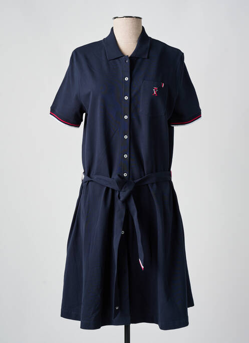 Robe mi-longue manches courtes manches courtes bleu VICOMTE ARTHUR femme